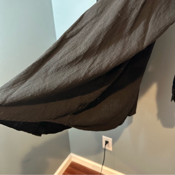 ASOS Design Curve Textured Button Through Line Tunic/Shirt in Black - Picture 8 of 11